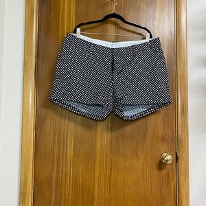 Black and white shorts